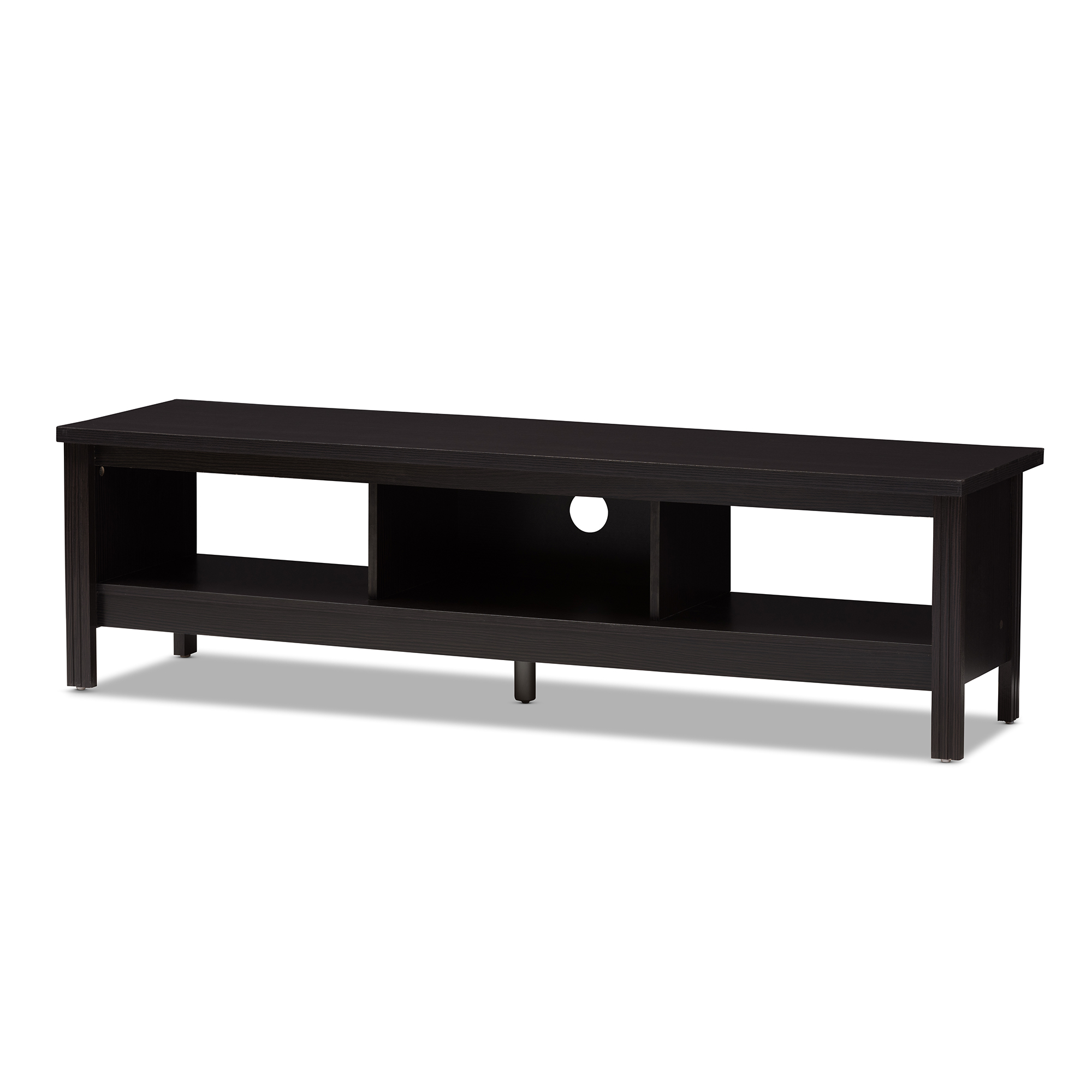 Baxton Studio Callie Modern and Contemporary Wenge Brown Finished TV Stand